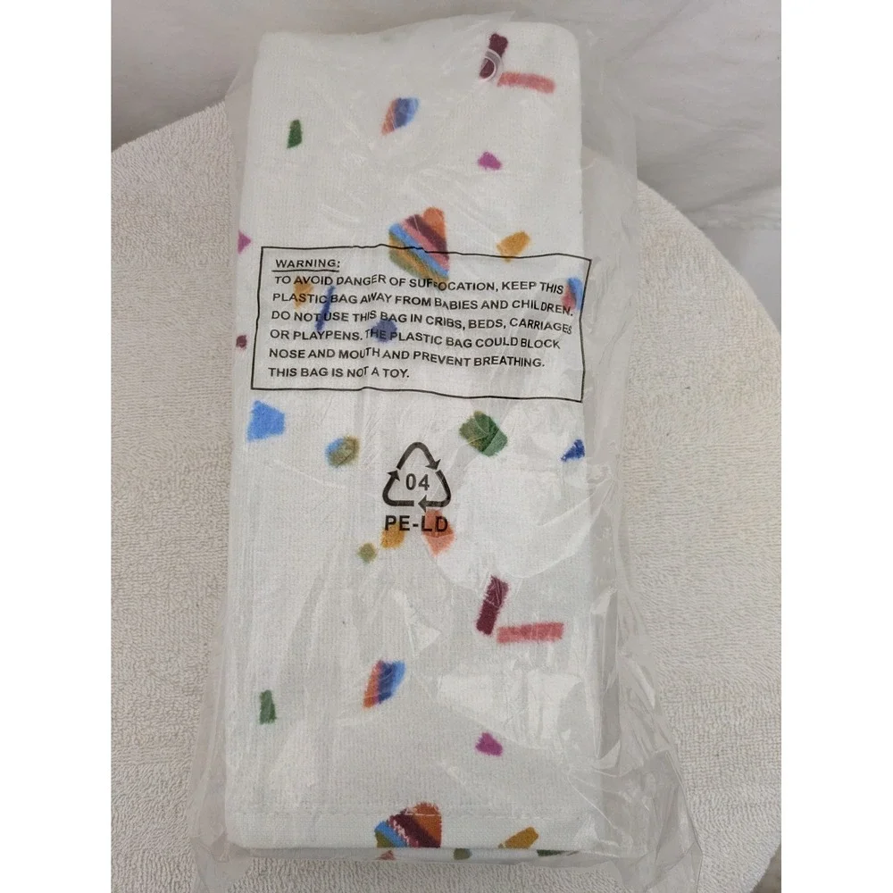 Opalhouse Monogram Hand Towels Set of 6 Letter A Cotton Confetti Print NWT